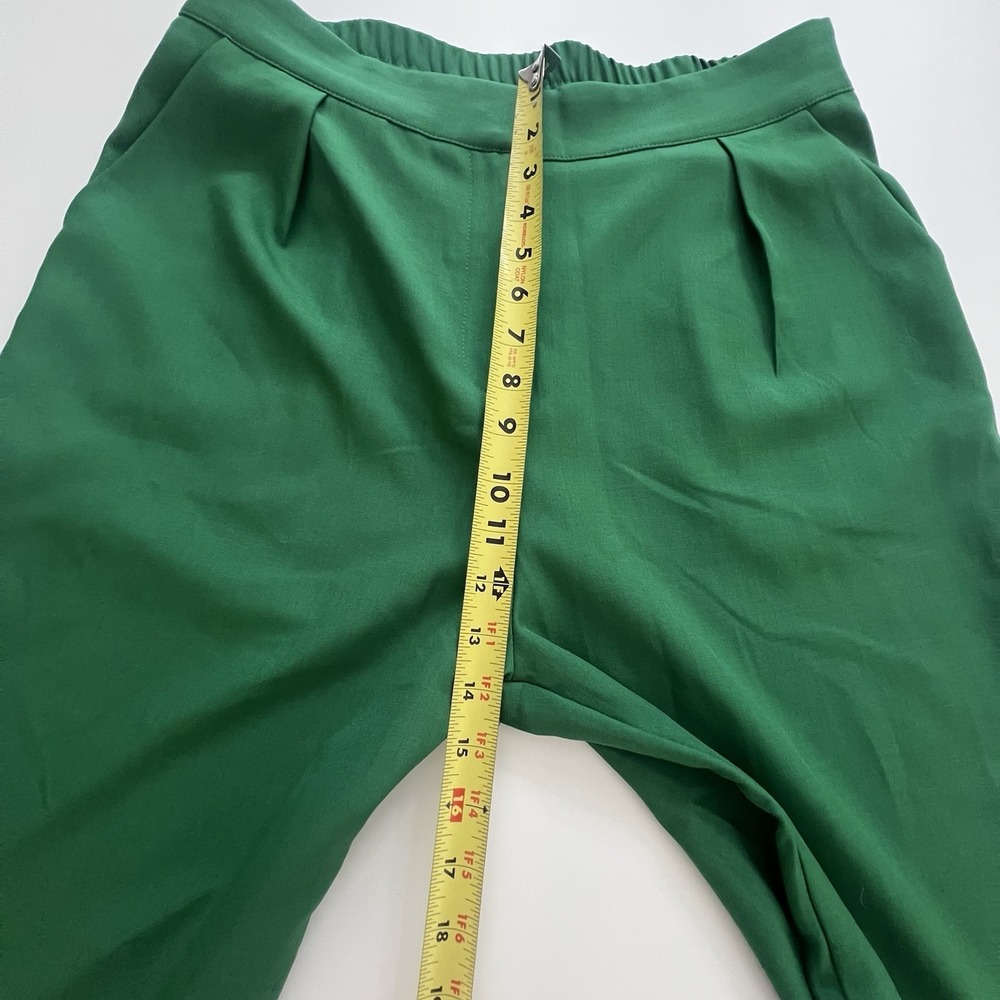 Womens Green Pant Suit Set Large Wide Leg Blazer Office Career Business Chic - Picture 11 of 12